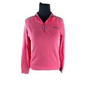 Vineyard vines pink Shep shirt 1/4 zip long sleeve pullover medium